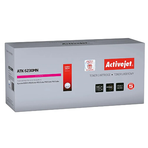 Activejet Cartouche toner ATK-5230MN (Kyocera remplacement TK-5230M ; Supreme ; 2200 pages ; rouge)