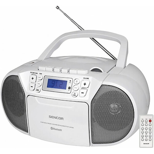 Radioodtwarzacz Sencor SPT 3907W CD, BT, KASETA biaÅ‚y