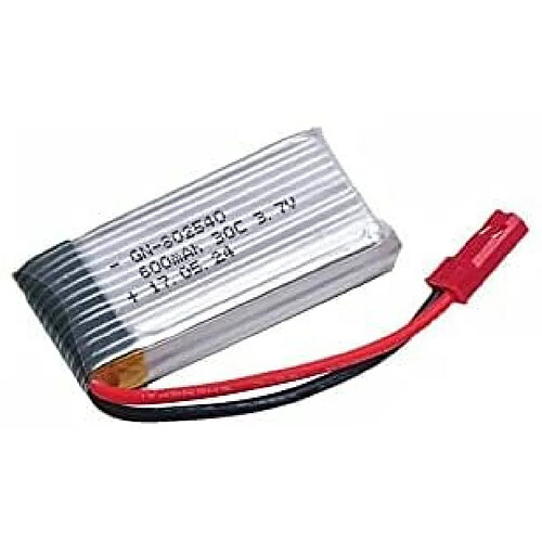 Batterie Li-po 3.7V 600mAh pour quadricoptère RC JXD 509G | Connecteur JST, haute capacité | Compatibilité parfaite avec le drone Kondor Space de Radiofly