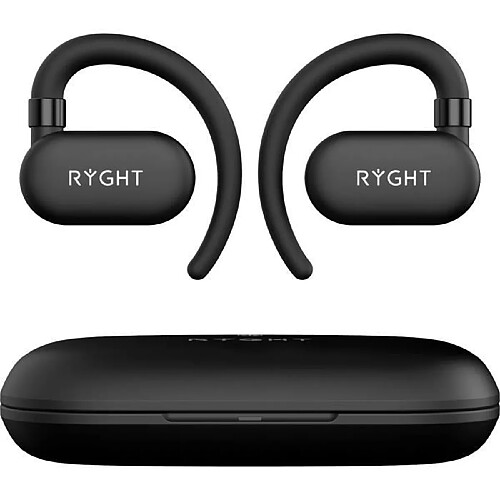 Ecouteurs sans fil extra auriculaires - Bluetooth 5.4 - RYGHT - Open - Noir