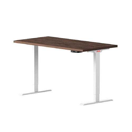 ELEVA Bureau assis debout effet bois sauvage 180x80x3cm