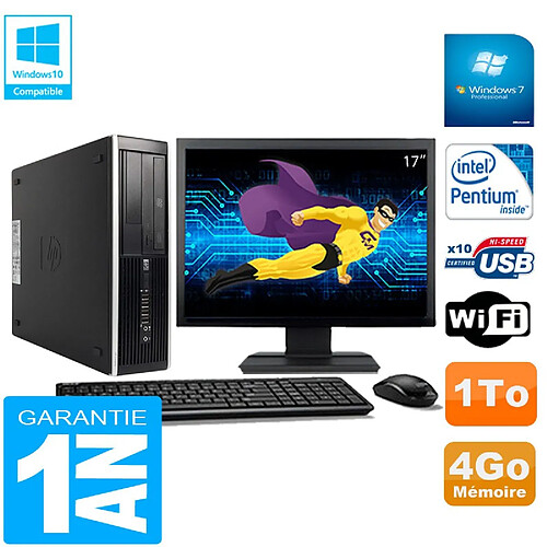 PC HP Compaq Pro 6300 SFF G630 RAM 4Go 1To Graveur DVD Wifi W7 Ecran 17" · Occasion