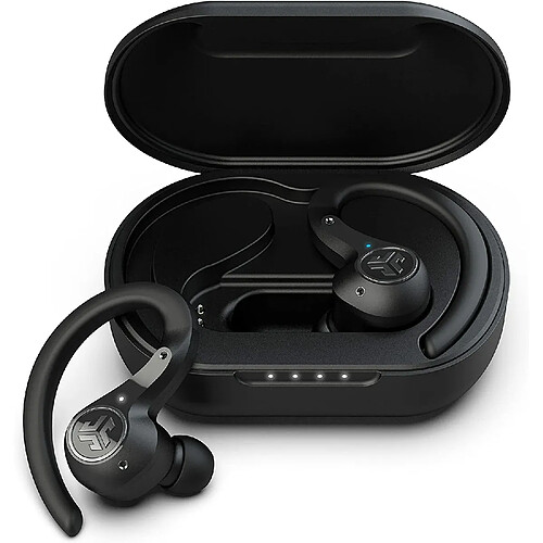 JLab Audio Epic Air Sport Écouteurs Crochets auriculaires, Ecouteurs Bluetooth Noir