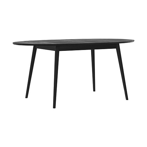 Rendez Vous Deco Table ovale Eddy 6/8 personnes extensible en bois noir 170/200 cm