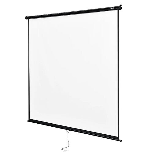 Helloshop26 Écran de projection déroulable avec boîtier en acier 113 pouces 203 x 203 cm polyester et PVC 03_0001638