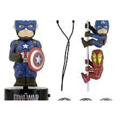 NECA Marvel Captain America "Civil War" - Coffret cadeau en édition limitée (Scalers, HUBSNAPS, Body Knocker, Écouteurs)