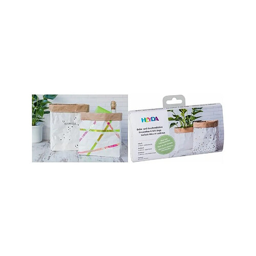 Heytec Heyco HEYDA Sachet cadeau en papier, grand, blanc / nature ()