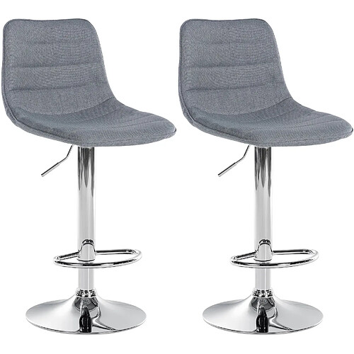 Non Lot de 2 tabourets de bar Lex tissu C