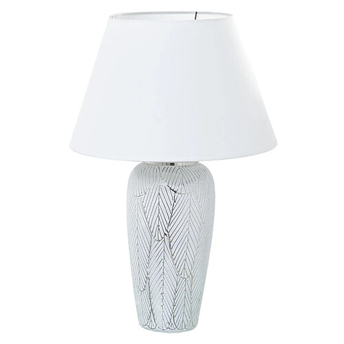 Lampe de bureau Alexandra House Living Blanc Argenté Céramique 40 W 15 x 37 x 15 cm