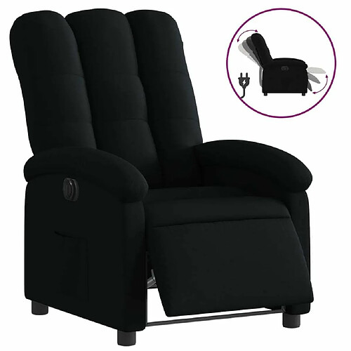 Maison Chic Fauteuil Relax pour salon, Fauteuil inclinable électrique Noir Tissu -GKD96832