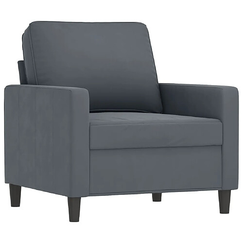 Maison Chic Fauteuil Relax pour salon | Fauteuil Gris foncé 60 cm Velours -GKD13567