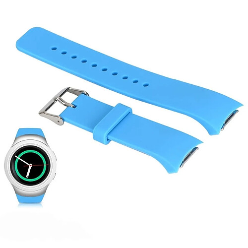 Wewoo Bracelet de montre couleur unie avec dragonne pour Galaxy Gear S2 R720 (bleu ciel)