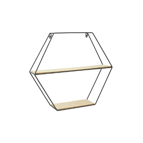 The Home Deco Factory Etagère en bois et métal hexagonale 46 cm.