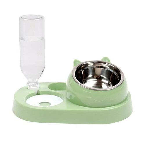 Universal Éleveur automatique de chats distributeur d'eau pour chats et chiens bol de boisson pour chiens fournitures pour animaux domestiques bol de chien distributeur de céréales pour animaux domestiques | Fourniture d'eau pour chats (vert)