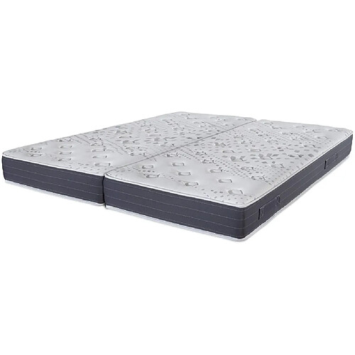 Ebac Matelas mousse 2x90x190 Madere - Mousse - Hauteur 24 cm - 3 zones - Soutien ferme