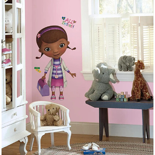 Mon Beau Tapis DISNEY DOC MCSTUFFINS DOTTY - Stickers repositionnables de Dotty de Doc McStuffins, série d'animation Disney