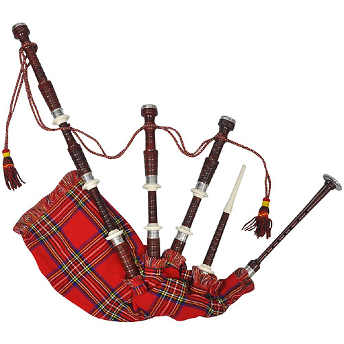 vidaXL Cornemuse écossaise en tartan rouge