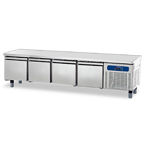 VIRTUS GROUP Soubassement Réfrigéré avec 4 Tiroirs 1/1 pour Appareils de Cuisson 700, L2200 mm - Virtus