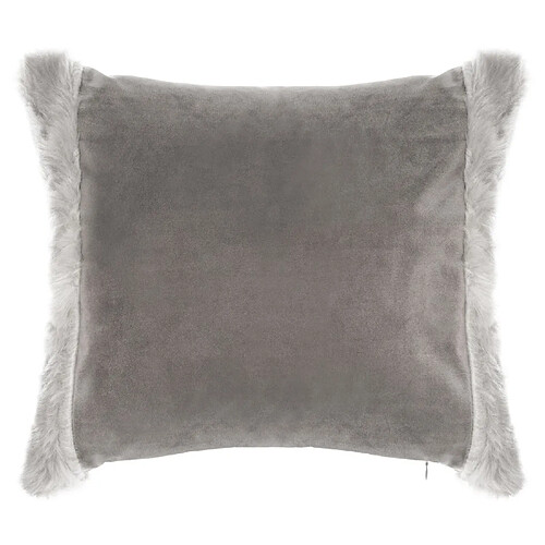 Feeric Lights And Christmas Coussin carré imitiation fourrure Terre sauvage - L. 40 x l. 40 cm - Gris