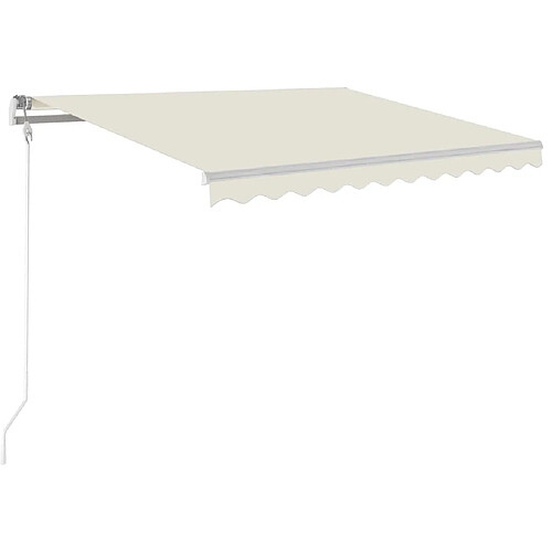 Maison Chic Auvent automatique | Store banne extérieur | Marquise avec capteur de vent et LED 350x250 cm Crème -MN80503