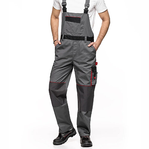 Pantalon de travail Salopette LENNOX AVACORE gris-noir Taille 52 (94-98)