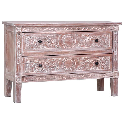 Maison Chic Buffet,Meuble de Rangement,commode pour salon,Cuisine avec 2 tiroirs 90x30x60 cm Bois d'acajou massif -MN95375