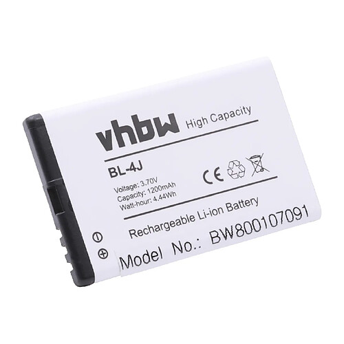 vhbw Li-Ion batterie 1200mAh (3.7V) pour portable téléphone Smartphone AEG Voxtel M300 comme BL-4J.