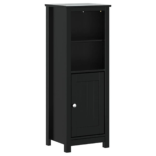 Maison Chic Armoire de salle de bain,Meuble de rangement,Meuble haut BERG noir 40x34x110 cm pin massif -GKD445692