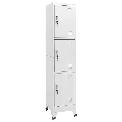 vidaXL Armoire à casier avec 3 compartiments 38x45x180 cm