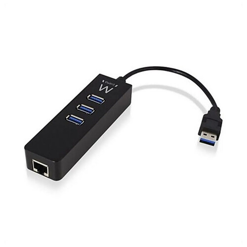 Totalcadeau Hub USB 3 x USB 3.1 et 1 RJ45 Plug and Play pas cher