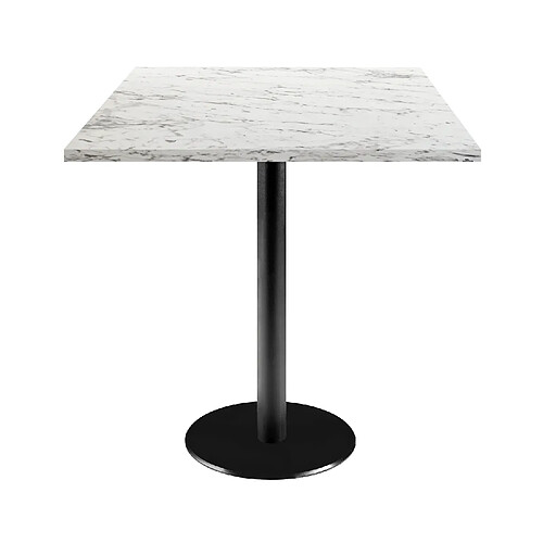 Restootab Table 70x70cm - modèle Rome marbre calacata