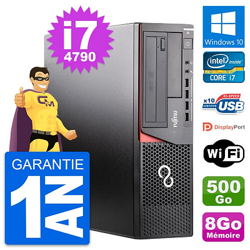 PC Fujitsu Esprimo E920 DT Intel i7-4790 RAM 8Go Disque 500Go Windows 10 Wifi · Occasion