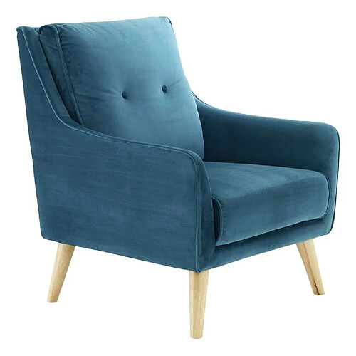 But Fauteuil LAURANNE tissu bleu vert