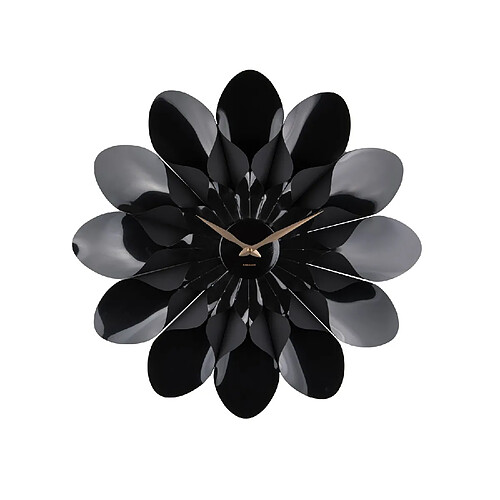 Karlsson Horloge mural Flower - Noir