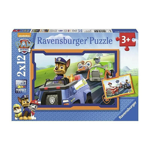 Paw Patrol PATPATROUILLE Puzzle En action 2x12 pcs