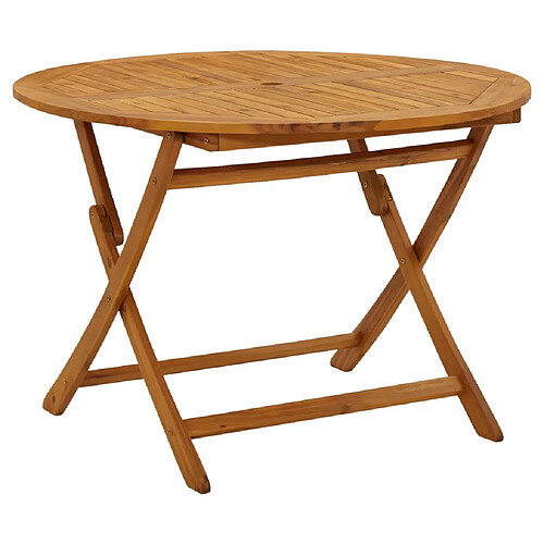 vidaXL Table pliable de jardin 110 cm Bois d'acacia massif