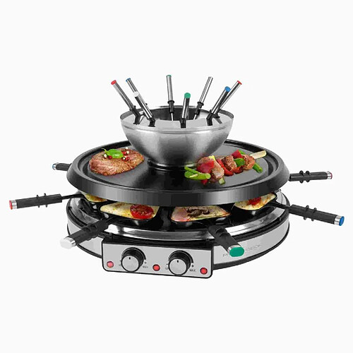 Appareil à raclette et fondue 8 personnes Proficook PC-RG/FD1245