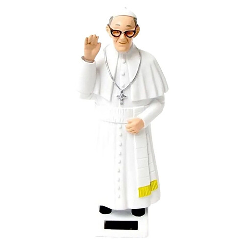 Totalcadeau Figurine animée du Pape à énergie solaire