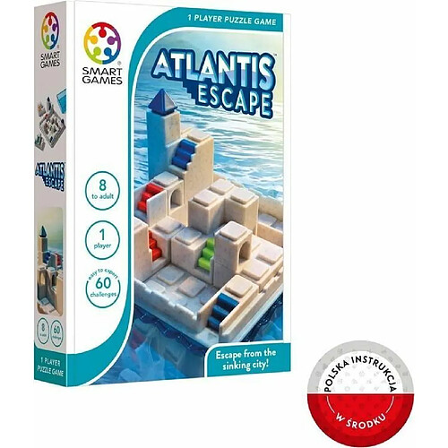 SmartGames Opdr Travel-Atlantis Escape (60 Defis) -New 07/19, SG 442, Multicolore