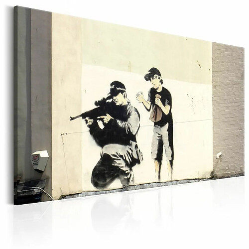 Paris Prix Tableau Imprimé Sniper & Child - Banksy 60 x 90 cm