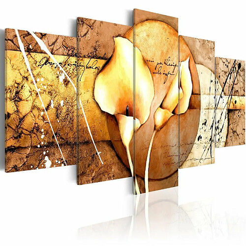 Paris Prix Tableau Imprimé The Secret of Calla Lily Gold 50 x 100 cm