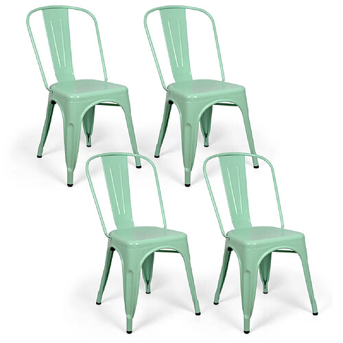 Ds Meubles Lot de 4 chaises Tulio 46x52x85cm