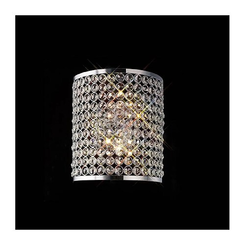 Luminaire Center Applique murale Ava Rectangle 2 Ampoules chrome poli/cristal