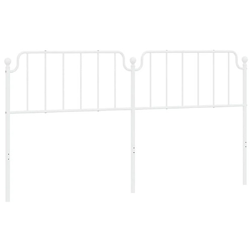 Maison Chic Tête de lit moderne pour chambre - Décoration de lit métal blanc 193 cm -MN17145