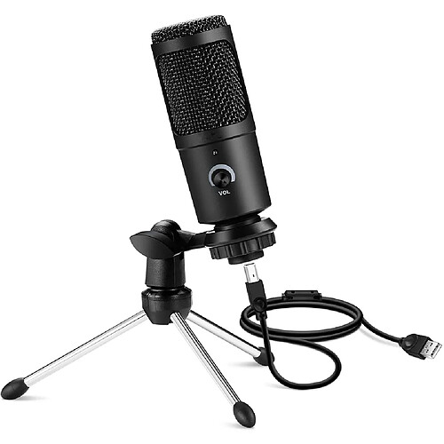 Universal Microphone USB Microphone à condensateur professionnel pour PC Ordinateurs Portables Studios Chanter Jeux Streaming