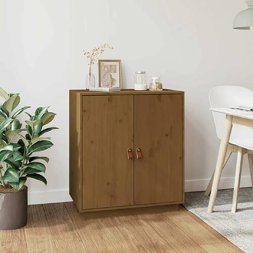 Maison Chic Buffet,Meuble de Rangement,commode pour salon,Cuisine Marron miel 65,5x40x75 cm Bois massif de pin -MN51535