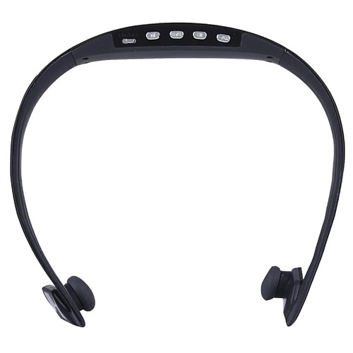 Wewoo Casque Bluetooth Sport noir pour les smartphone et iPad ordinateur portable MP3 ou autres périphériques audio, stockage maximum de carte SD: 32 Go étanche à la transpiration stéréo sans fil écouteurs intra-auriculaires avec micro-carte SD,