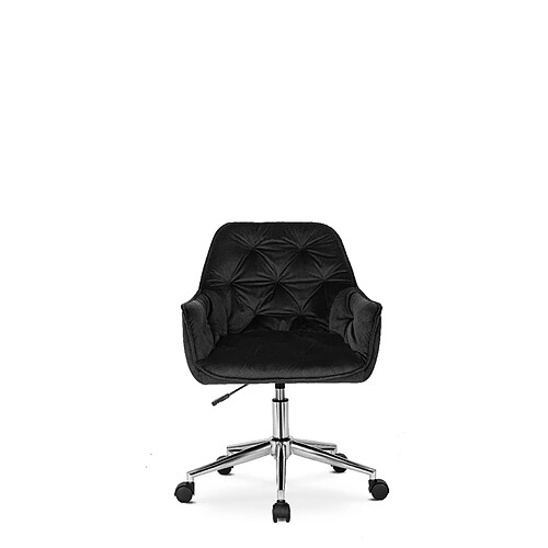 Vivaldi Fauteuil Pivotant MONA Noir Velours