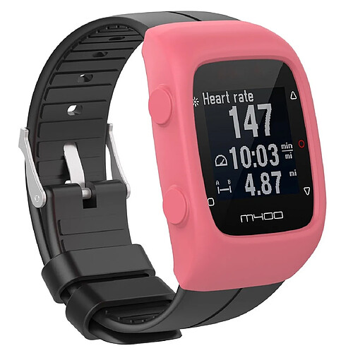 Wewoo Protection écran Étui de en silicone Smart Watch pour POLAR M430 rose