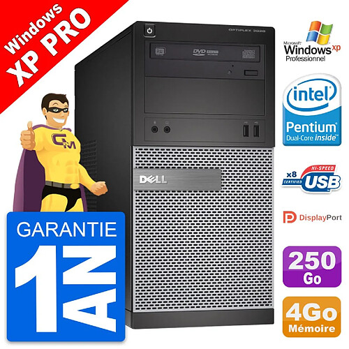 PC Tour Dell OptiPlex 3020 Intel G3220 RAM 4Go Disque Dur 250Go Windows XP · Occasion